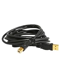 Mediabridge USB 2.0   A macho a B macho   Cable de alta velocidad con conectores chapados en oro, color negro, 10 feet