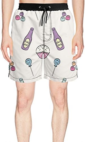 Drink Candy Ice-cream Cake-01 Men's Surfing Shorts Jogging Colorful Home