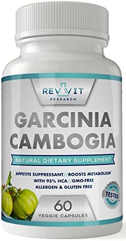 Revvit Research Garcinia Cambogia - Weight Loss Supplement 100% Natural - Immediate Appetite Suppressant &amp; Metabolism Booster