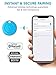 Premium HD Bluetooth Selfie Remote Control Camera Shutter for iPhone, Samsung Galaxy, Android, iPad, iPod, Tablets - Amazing Selfie Clicker for Photos, Videos, 30ft Range (Aqua)