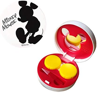 I Love Fashion Eye Contact Lens case, White Mickey Disney design
