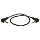 Tripp Lite (P312-001-2RA) 3.5mm Mini Stereo Audio Cable with Two Right Angle Plugs (M/M), 1-ft
