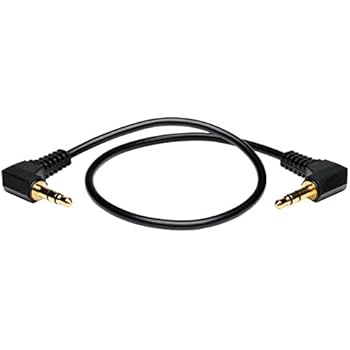 Tripp Lite (P312-001-2RA) 3.5mm Mini Stereo Audio Cable with Two Right Angle Plugs (M/M), 1-ft