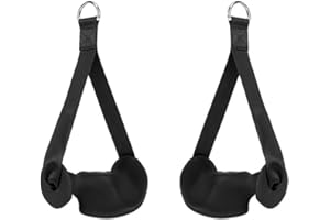 Exercise Handle for Home Gym Cable Machines, Heavy Duty Woven Nylon Grip with Anti-Slip Ergonomic Design and Quick-Connect Bu