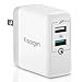 Spigen Essential F207 Quick Charge 3.0 Dual Port USB Wall Charger for iPhone X / 8/8 Plus / 7/7 Plus/Galaxy S9 / S9 Plus/Note 8 / S8 / S8 Plus / S7 Edge & More