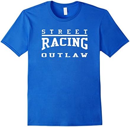 Men's Street Racing Outlaw Shirt Street Outlaws Drag Racing Large Royal Blue