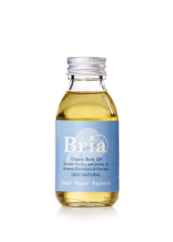 Bria 100% Natural Organic Soothing & Moisturising Body Oil for Eczema Prone & Dry Skin suitable for Adults, Children & Babies – Scent Free (100ml)