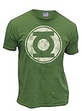 Junk Food Green Lantern Kelly Green Distressed Logo Mens T-shirt Tee