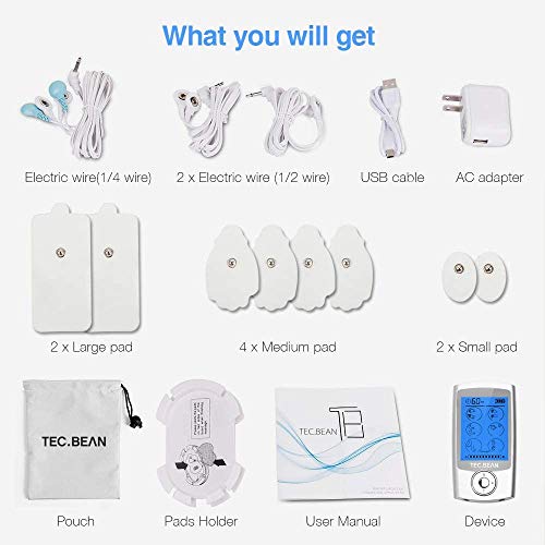 TENS Units Muscle Stimulator Rechargeable FDA Cleared Electric Pulse