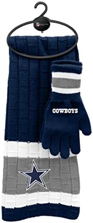 Dallas Cowboys Winter Scarf &amp; Glove Set One Size OSFA - Navy Blue &amp; Gray