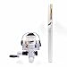 Freehawk Mini Carbon Fiber Telescopic Pen Fishing Rod Pocket Pen Fishing Pole Pocket Travel Fishing Rod Sea Fishing Rods + 2000 Aluminum Spinning Fishing Reel + Fishing Line (Silver)