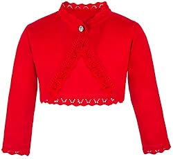Lilax Little Girls' Knit Long Sleeve Button Closure