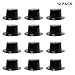 Windy City Novelties 12 Pack Black Mini Top Hats – 2” x 4.75” – Party Favors, Decorations, and Costume Accessories
