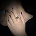 Mytys Criss Cross Rings for Women Retro Silver Color Crystal Belt Design Band Ring