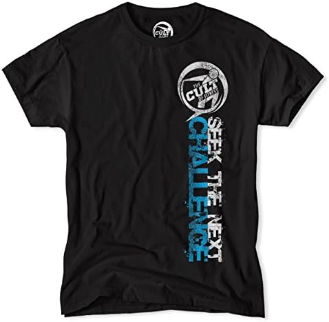 Cult of Fitness Men's "Seek the Next Challenge" T-Shirt (100% cotton) - Black, Medium