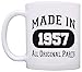 ThisWear 60th Birthday Gift Made In 1963 Original Parts 60th Birthday Party Decorations 11oz Coffee Mug Tea Cup White