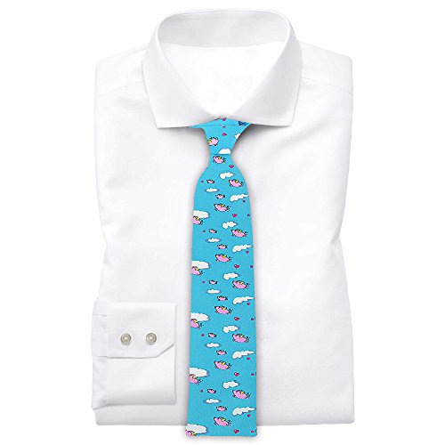 When Pigs Fly Optimist Funny Mens Premium Woven Conversational Novelty Neckties | Microfiber Ties For Men: Fun, Sophisticated â€“ Stylish Accessory â€“ Unique Designs And Patterns