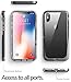 iPhone Xs Clear Case, iPhone X Clear Case, Poetic Lucent [Metallic Coating] [Scratch Resistant Back] Clear Hybrid Bumper Slim Case for Apple iPhone X (2017) / iPhone Xs (2018) 5.8inch - Black