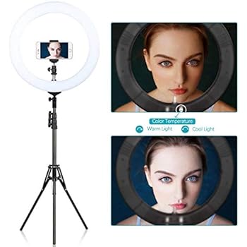 Ulanzi Rechargeable Selfie Ring Light W Makeup Mirror Dimmable Clip