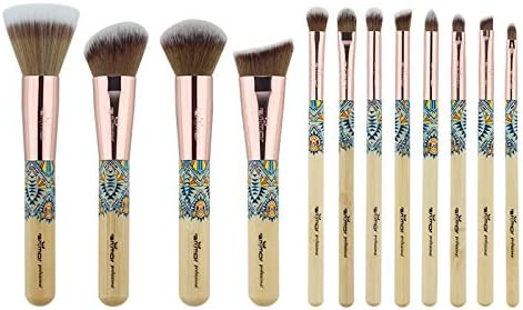 Amazon Anmorメイクブラシ12ピースセット竹メイクアップブラシソフト合成ファンデーションパウダー輪郭アイシャドウアイブロウ化粧品ツール初心者 メイク ブラシ セット柔らかい高級メイクブラシ Anmor メイクアップブラシ 通販