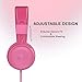 Baseman On Ear Headphones with Mic, Wired Lightweight Portable Folding Headsets Stereo Heavy Bass Earphones with 1.5M Tangle Free Cord and Microphone for Cellphones Laptop Tablet Mp4 Mp3 PC Rosethumb 2