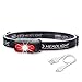 Zukvye Rechargeable Headlamp Flashlight, Bright White Led + Red Light, Compact, Easy to Use, Lightweight & Comfortable Headlight for For Running, Camping, Hiking & More. USB Cable Included