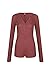 YOOGOG Women's Long Sleeve Bodysuit Polyester Cotton V-Neck top Leotard top Jumpsuit S Burgandy