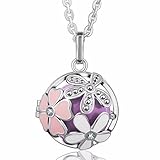 Eudora Harmony Bola Summer Flower 20mm Musical Chime Pendant 30 inches Necklace Prayer Ball