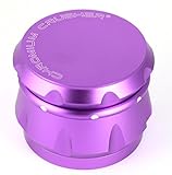 Chromium Crusher Drum 2.5 Inch 4 Piece Tobacco Spice Herb Grinder -Purple