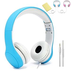 Amazon.com: KPTEC [Volume Limited] Kids Safety Foldable On-Ear Headphones with Mic, Volume