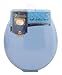 Soft Standard Vinyl Toilet Seat, Light Blue - 17 Inch Soft Vinyl Cover with Comfort Foam Cushioning - Fits All Standard Size Fixtures - Easy to Install Fantasia by Achim Home Decor