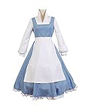 COSSKY® Beauty And The Beast Cosplay Costume Princess Belle Outfit Maid Dress