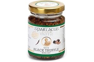 SPARTACUS TRUFFLE Spartacus Black Minced Truffle | Slightly Spicy | Treat yourself to culinary excellence | Exquisite black truffles for gourmets (90g)