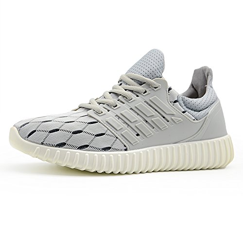 Venshine 228 Mens Mesh Breathable Casual Athletic Running Shoes Lightweight Gym Sneakers (8.5(BM) 10Â½", gray)