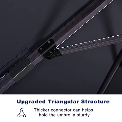 PURPLE LEAF Cantilever Umbrella Outdoor 11 ft Round Pool Deck Umbrella Wind Resistant Offset