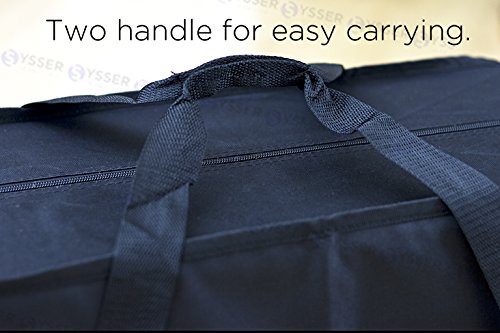 Extra Large Foldable Duffel Bag for Travel – Heavy-Duty Cargo Bag with Zippers & Reinforced Handles, TSA Approved, Water-Resistant size 29 x 24 x 15.5 inch (black, 70lb)
