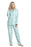 GLOBAL Women's Flannel Pajamas Set 100% Cotton Soft