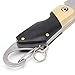 1Pc Mini Ebony Handle Folding Knife Outdoor Camping Survival Keychain Pocket