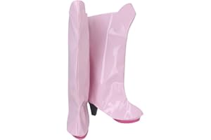 YuanCos Women’s Pink Cosplay Shoes Heeled Boots