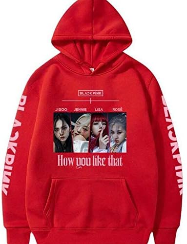 Amazon ユカリ Yukari 新品発売セール販売中blackpink パーカー 長袖 トレイナー大集合韓国ファッションblackpink Kill This Love週辺 Black Pink 服 スウェット レディース 韓国パーカー ペアルック服 M レッド トレーナー パーカー 通販