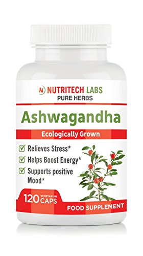 Ashwanghanda 1000mg- 120 High Strength Vegan ashwagandha Capsules - Contains 100% Natural Ashwagandha Powder(Ashwanghanda Root) - High Withanolides Percentage Per Dose - Ecologically Grown & Non GMO