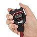 MARATHON Adanac 3000 Digital Stopwatch Timer, Water Resistant (Black/Red, Pack of 1)