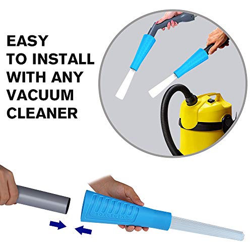 BoxLegend Universal Adapter Flexible Tiny Tubes Dust Daddy, Vacuum Hose Connector with Adapter Joint, Vacuum Cleaner Pipe Vent Port Tool Vacuum Accessories Fit Most Vacuums Attachment
