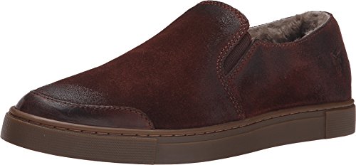 Frye Women's Gemma Slip Shearling Cognac Soft Vintage Leather/Oiled Suede Sneaker 6.5 B (M)