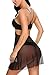Avidlove Womens Lingerie Halter Babydoll Mesh Chemise Mini Sleepwear
