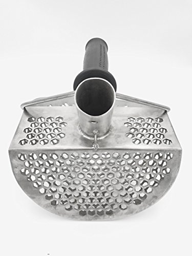Miami 11" x 8" Stainless Steel Metal Detector Detecting Sand Beach Scoop Shovel Hexagon Holes
