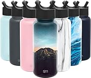 Simple Modern Insulated Water Bottle and Straw Lid Reusable Wide Mouth Stainless Steel Flask Thermos