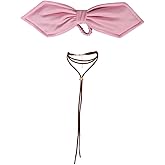 YANVS FF7 Remark Aerith Gainsborough Cosplay Necklace and Bow Adult Women Halloween Aerith Outfits Accessories