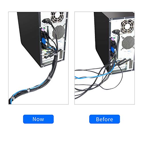 Reusable Cable Straps Wire Ties - Adjustable Cable Ties Releaseable Tidy Wrap - Hook and Loop Cable Straps Cable Tie (50pcs)