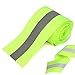 Silver Reflective Tape Strip Sew Synth Fabric 3 Meters - Green